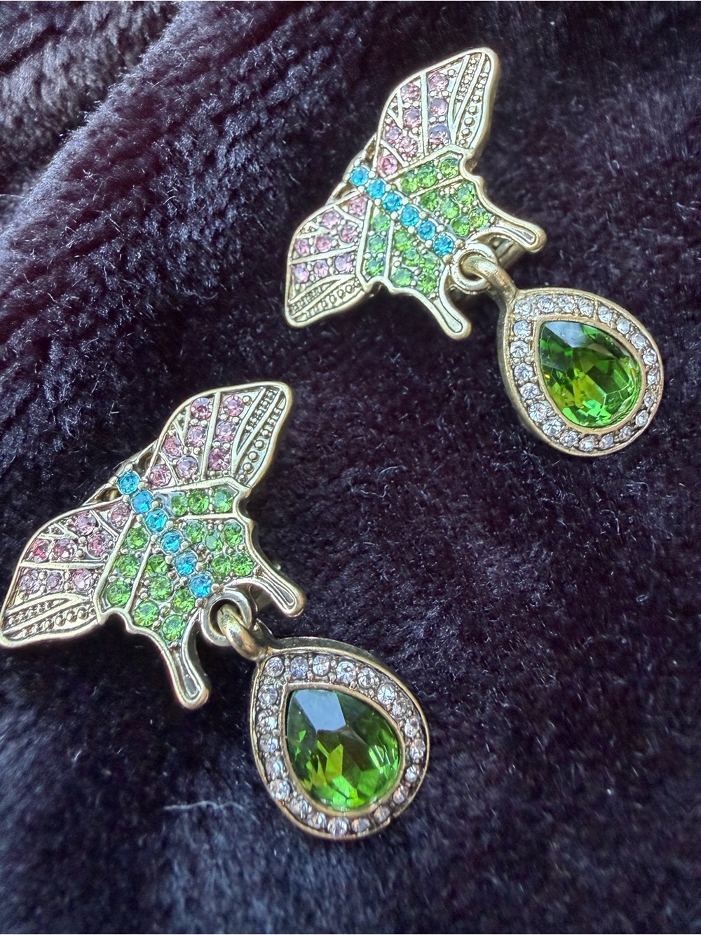 Heidi Daus "Butterfly Fantasy" Crystal Drop Earring.